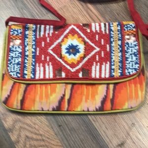Hand beaded cross body bag made in India